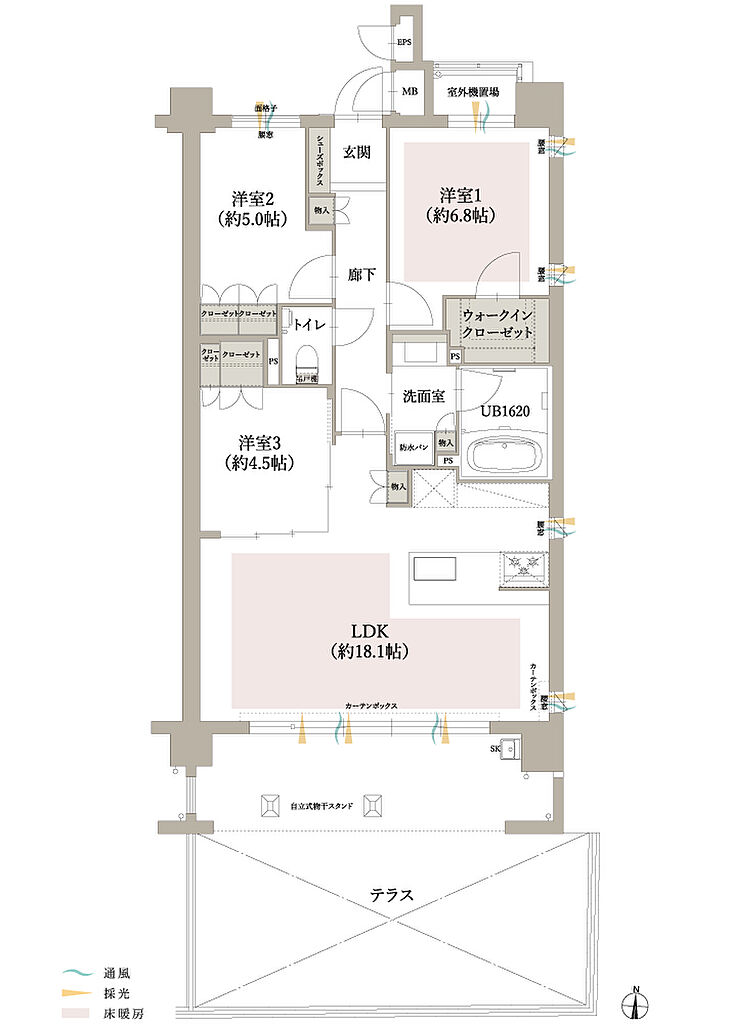 オーヴィジョン室見一丁目 間取り D1