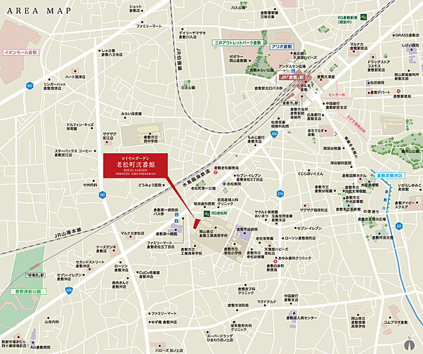 ロイヤルガーデン老松町弐番館 現地案内図