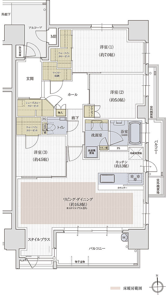 クレアホームズ松山大街道ザ・プレミアム 間取り D【MENU PLAN 2】
