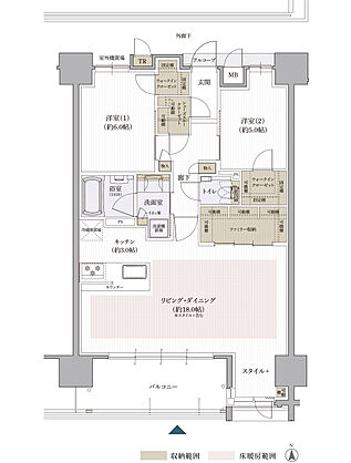 クレアホームズ松山南堀端ザ・プレミアム 間取り G【MENU PLAN1】