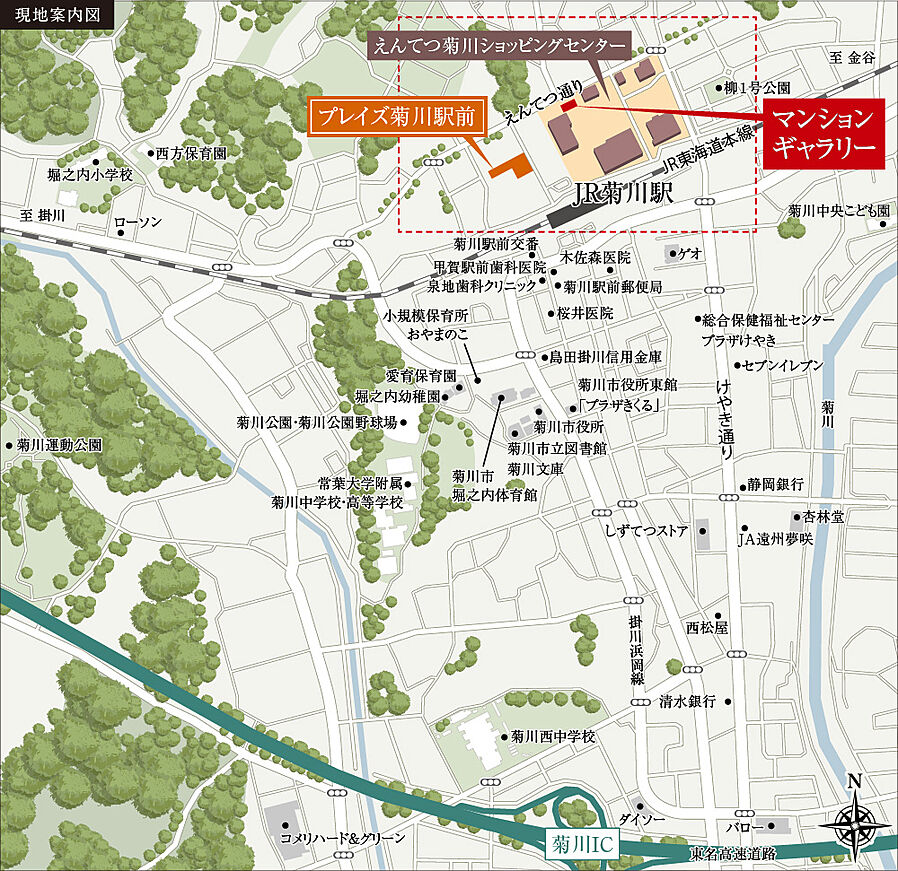 プレイズ菊川駅前：案内図