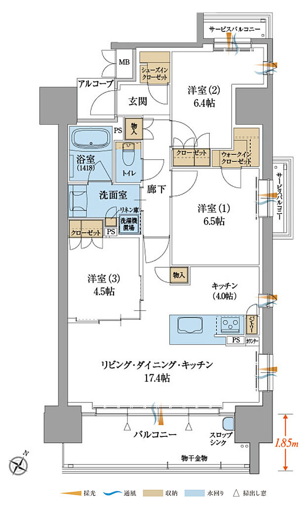 プレイズ菊川駅前 間取り E1