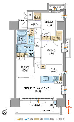 プレイズ菊川駅前 間取り E1