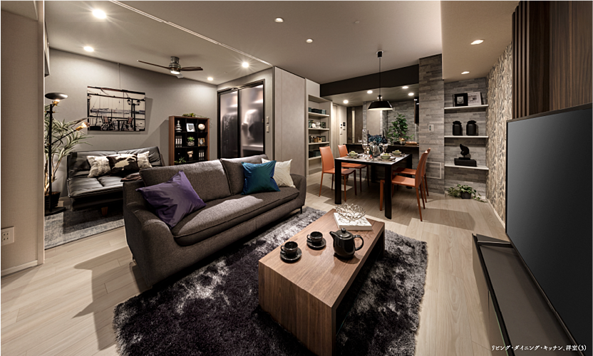 ブライトタウン浜北駅前 リビング・ダイニング・キッチン・洋室