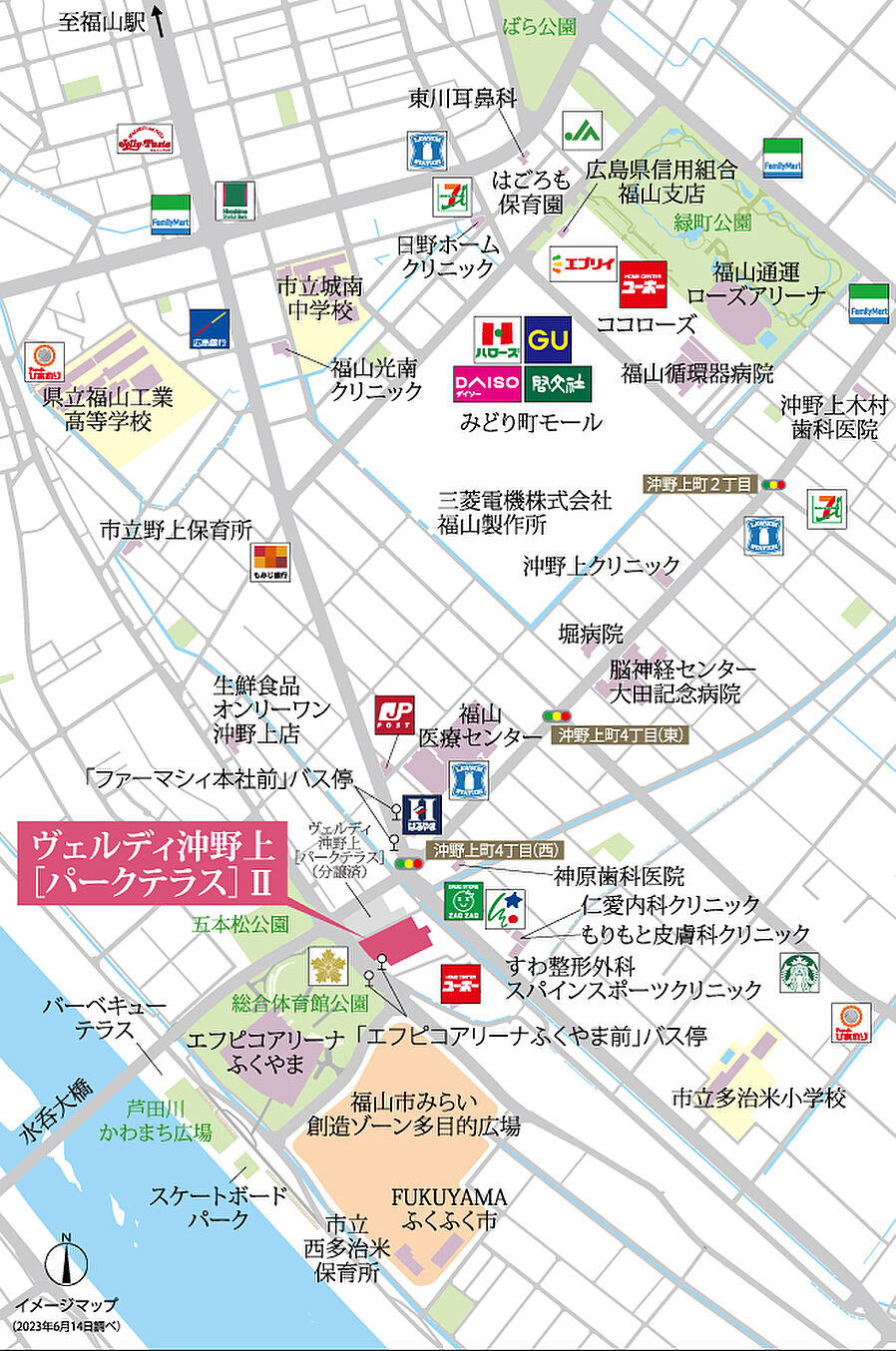 ヴェルディ沖野上［パークテラス］II：案内図