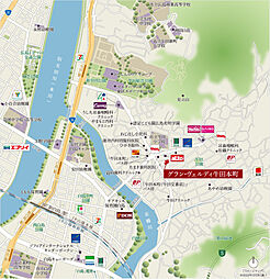 グラン・ヴェルディ牛田本町 現地案内図