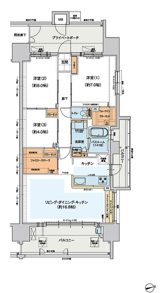 ヴェルディ・ザ・タワー広島Sta. 間取り D