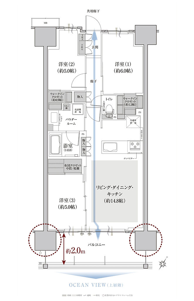 ファインセントラルシティ 間取り C2b