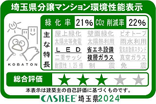 ブリシア川口エアーコート/カームコート 埼玉県分譲マンション環境性能表示