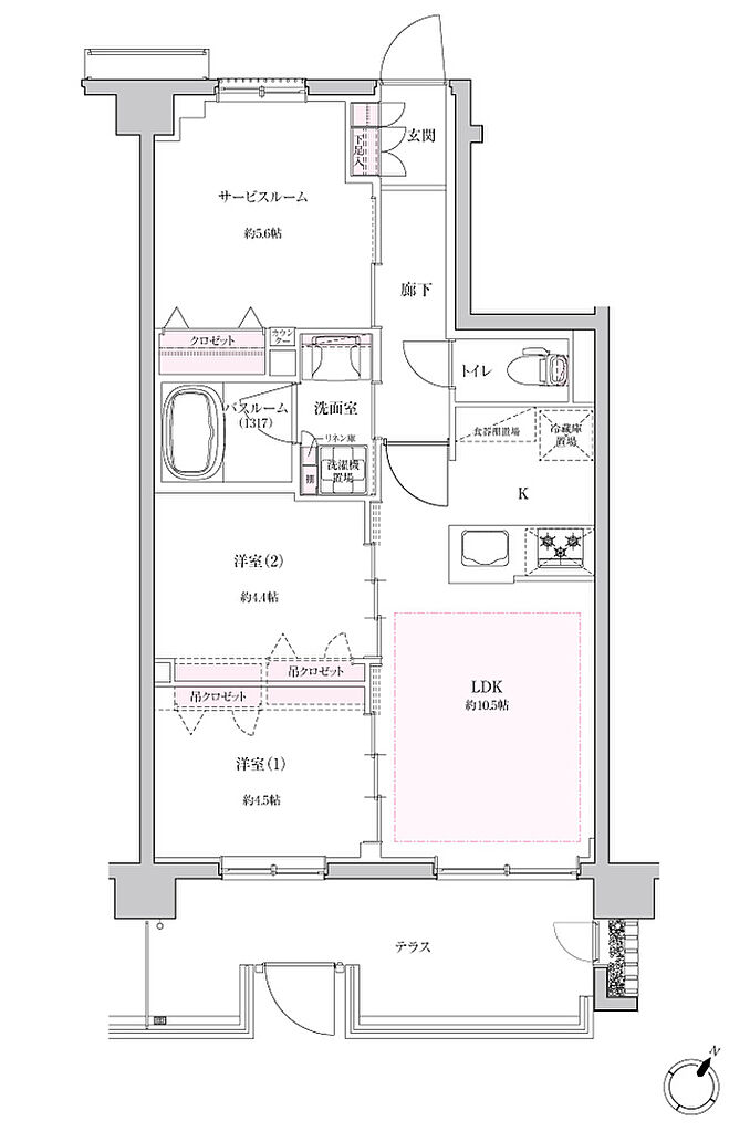ブリシア大宮 氷川の杜 間取り Eg