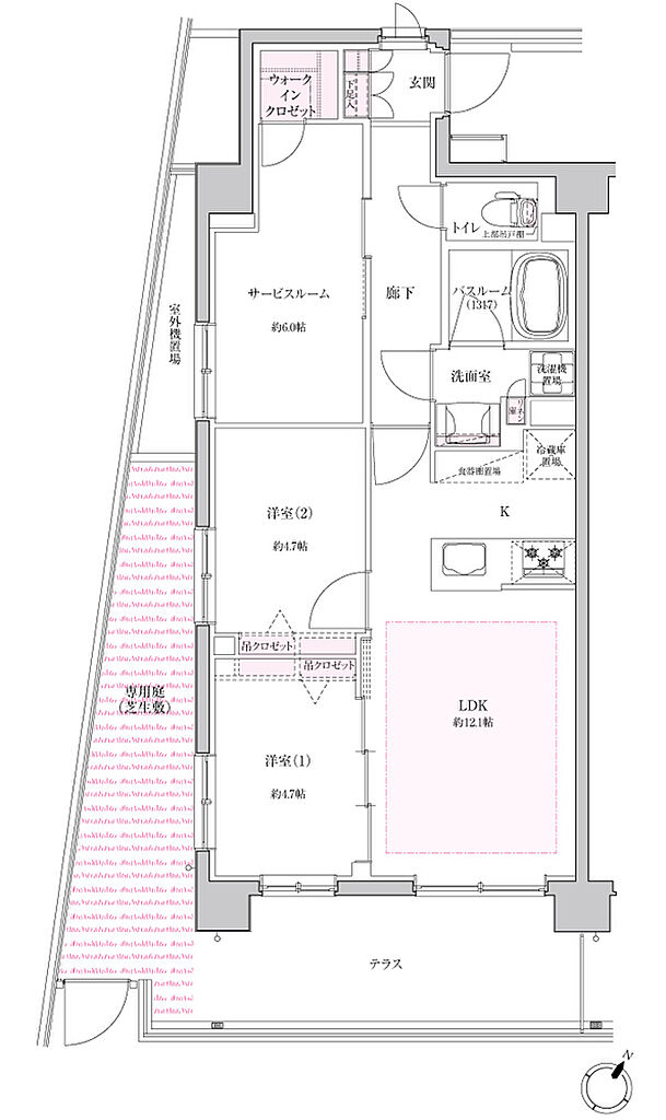 ブリシア大宮 氷川の杜 間取り Ag