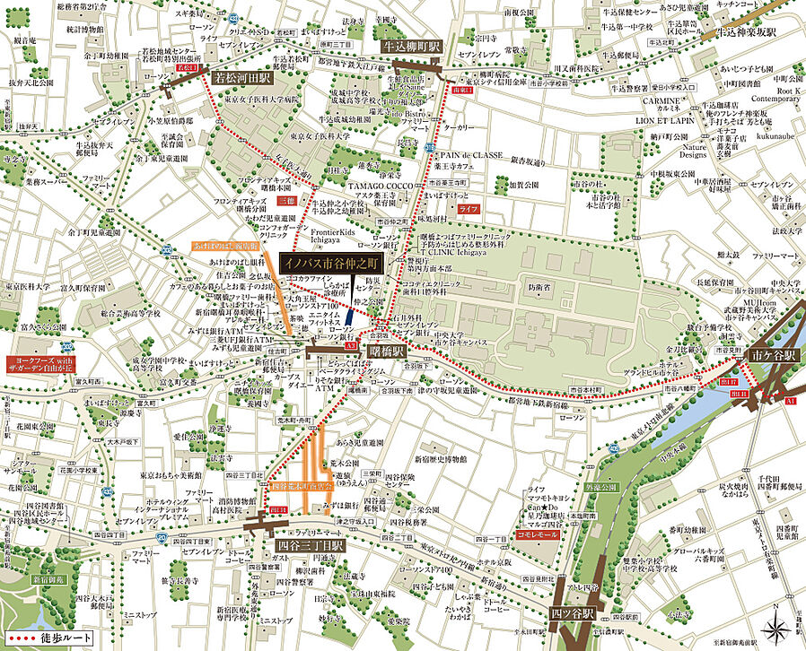 イノバス市谷仲之町：案内図