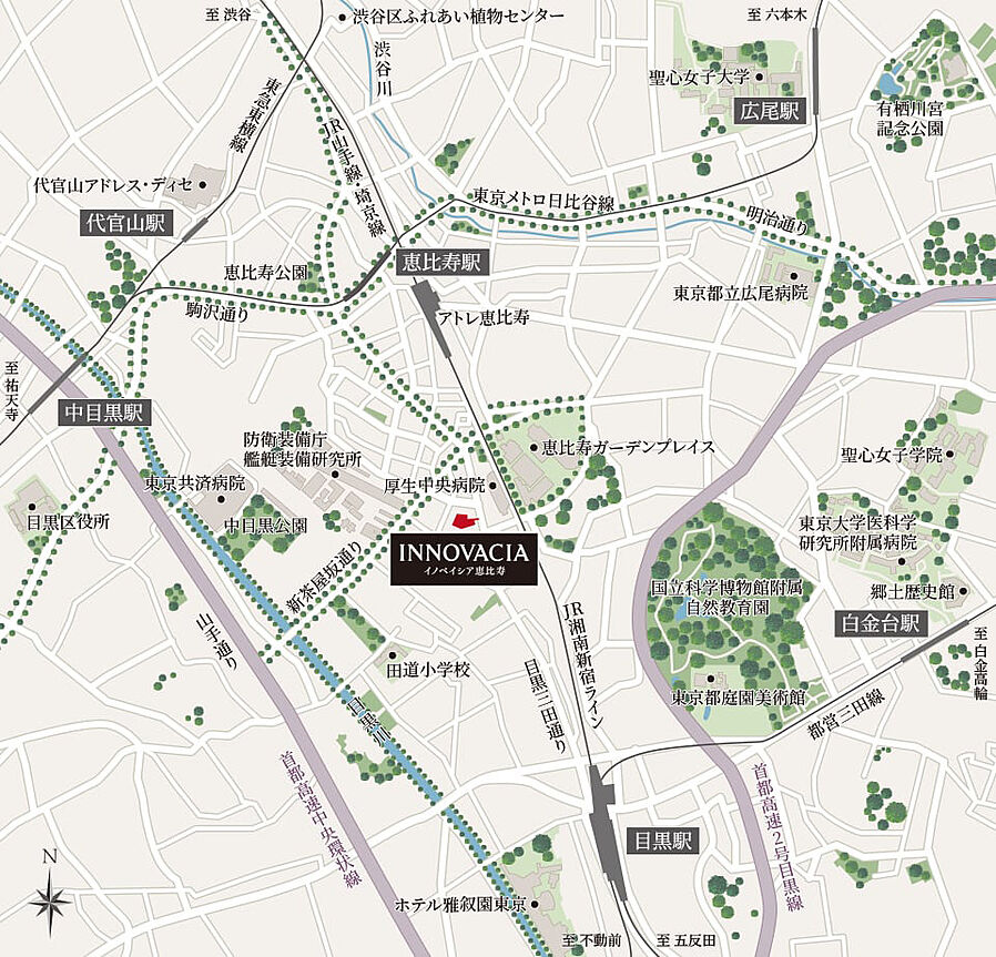 イノベイシア恵比寿：案内図