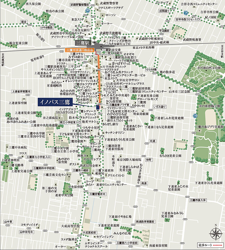 イノバス三鷹：案内図