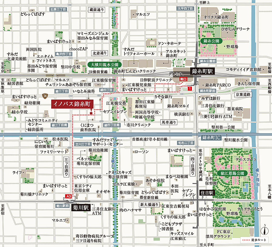 イノバス錦糸町：案内図