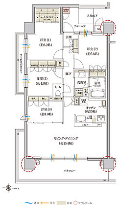 グランカサーレ京都西京極 間取り A