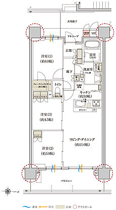 グランカサーレ京都西京極 間取り F