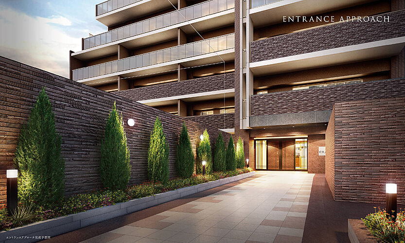 グランザ千種茶屋ヶ坂 エントランスアプローチ完成予想図