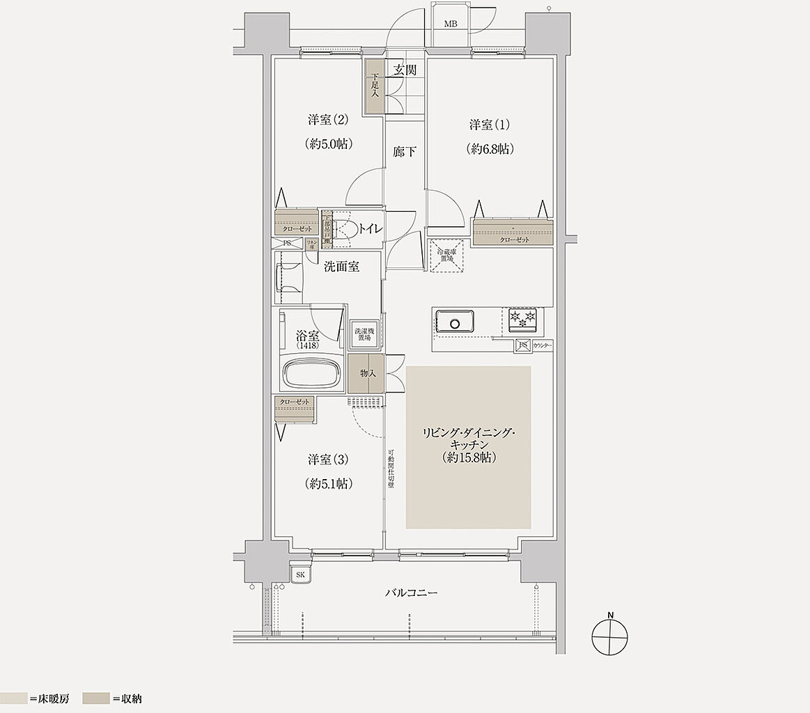 グランザ千種茶屋ヶ坂 間取り C