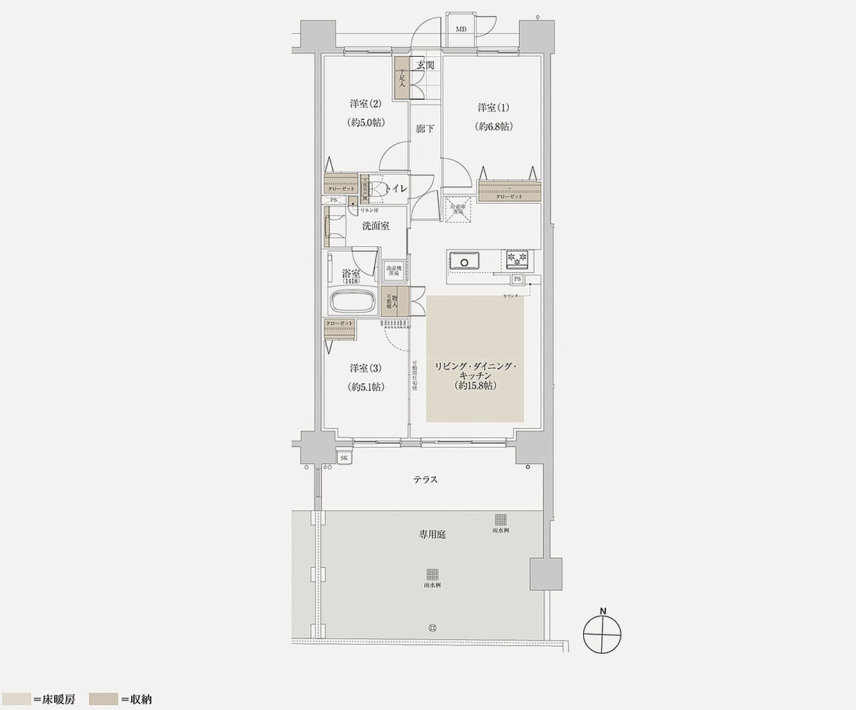 グランザ千種茶屋ヶ坂 間取り Cg