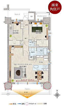 サンメゾン新田辺駅前 間取り A【メニュープラン3】