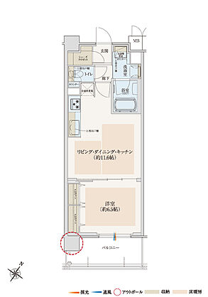 サンメゾン吹田 間取り B