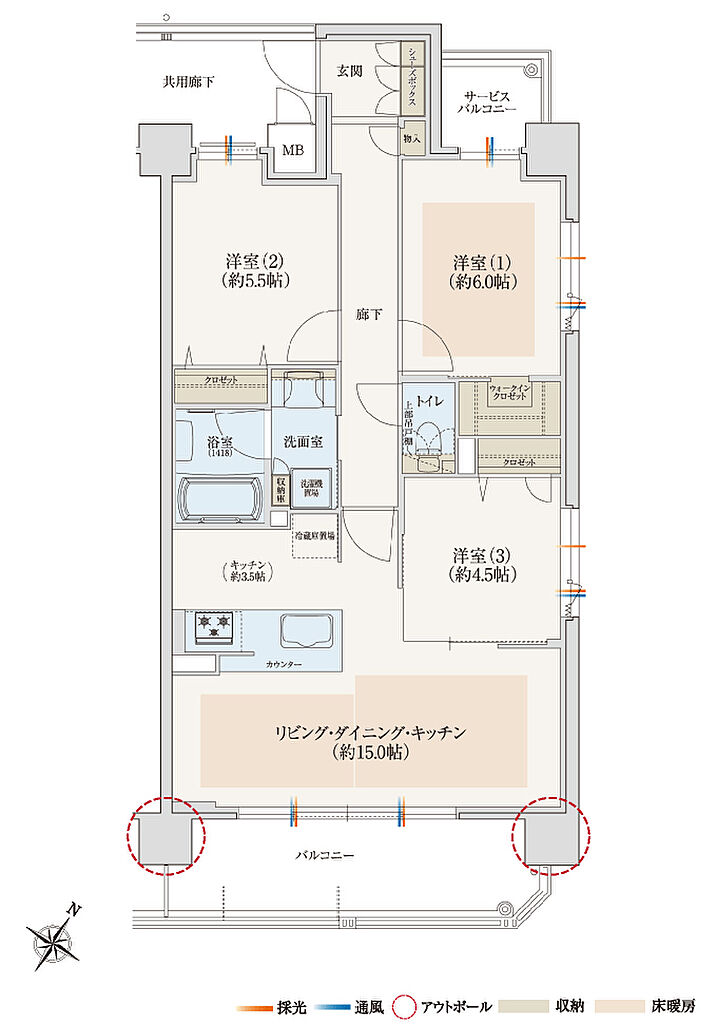 サンメゾン吹田 間取り F