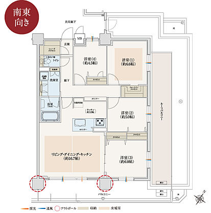 サンメゾン吹田 間取り L
