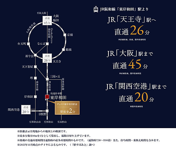 ヴェリテ東岸和田駅前 アクセス図