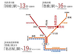 サンメゾン豊川稲荷サウス アクセス図