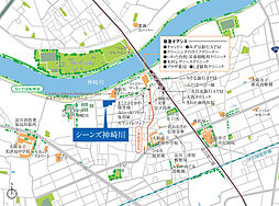 シーンズ神崎川 現地案内図