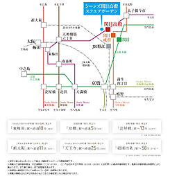 シーンズ関目高殿スクエアガーデン アクセス図