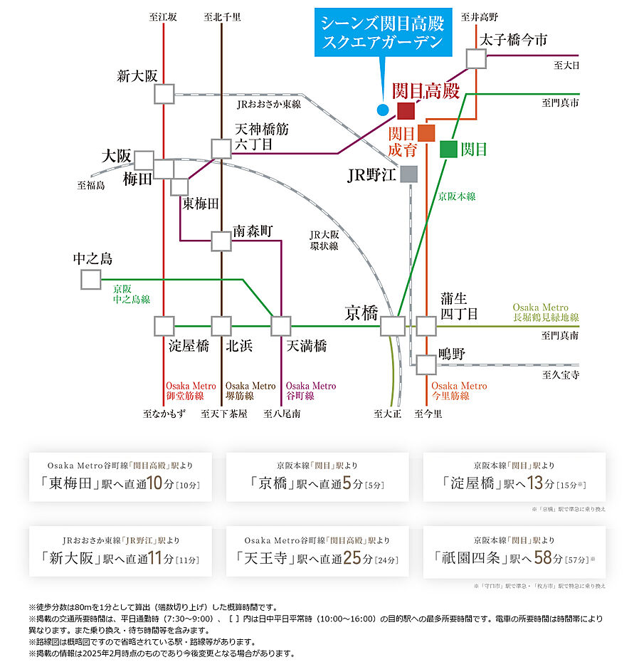 シーンズ関目高殿スクエアガーデン：交通図