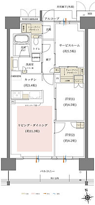 シーンズ関目高殿スクエアガーデン 間取り C