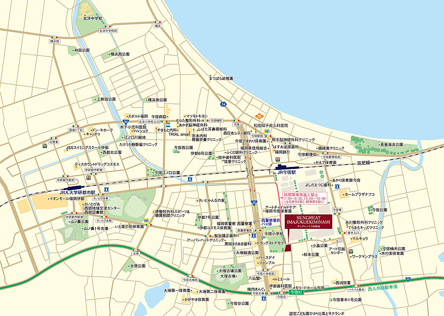 サングレート今宿駅南：案内図