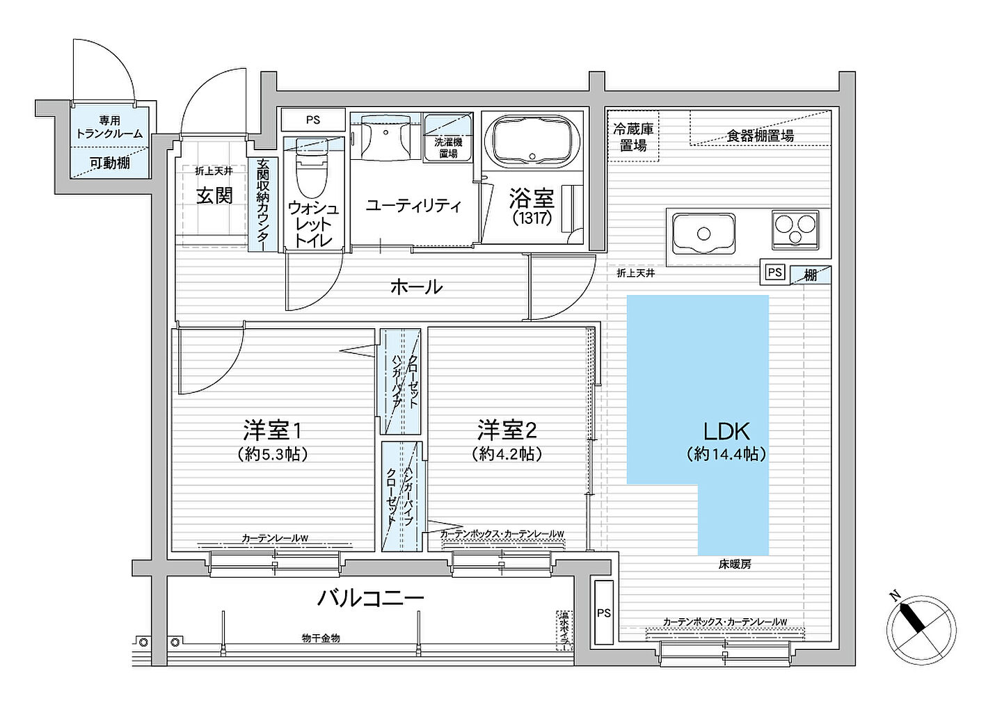 グランファーレ南郷13丁目駅前 間取り A