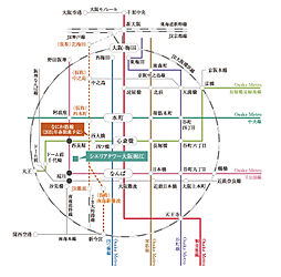 シエリアタワー大阪堀江 アクセス図