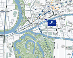 シエリア京橋 ザ・レジデンス 現地案内図