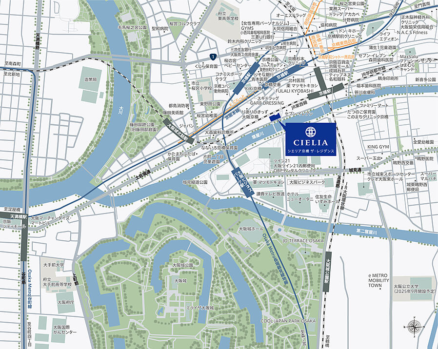 シエリア京橋 ザ・レジデンス：案内図