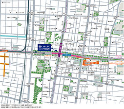 シエリア大阪谷町 現地案内図