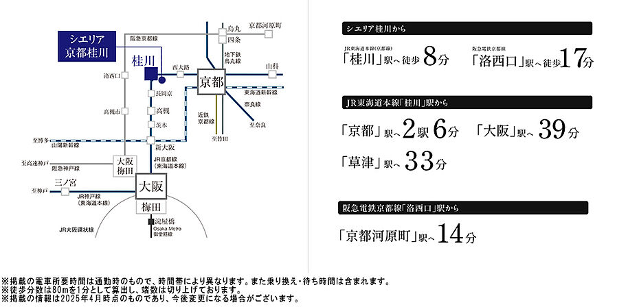 シエリア京都桂川：交通図