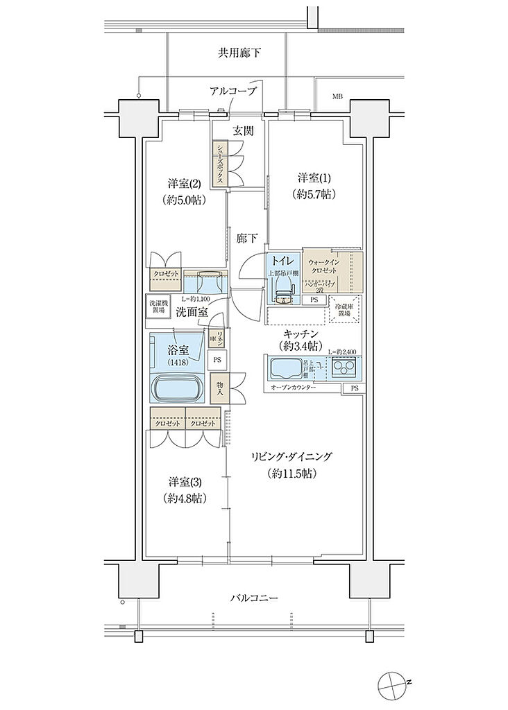 シエリア島本 間取り C