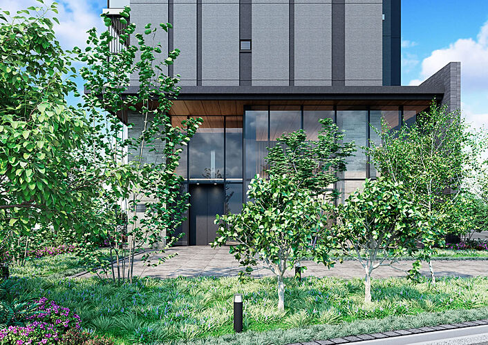 エステムコート御堂筋あびこIIフェアリー エントランスアプローチ完成予想図