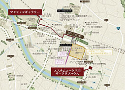 エステムコート三田 ザ・クラブハウス モデルルーム案内図