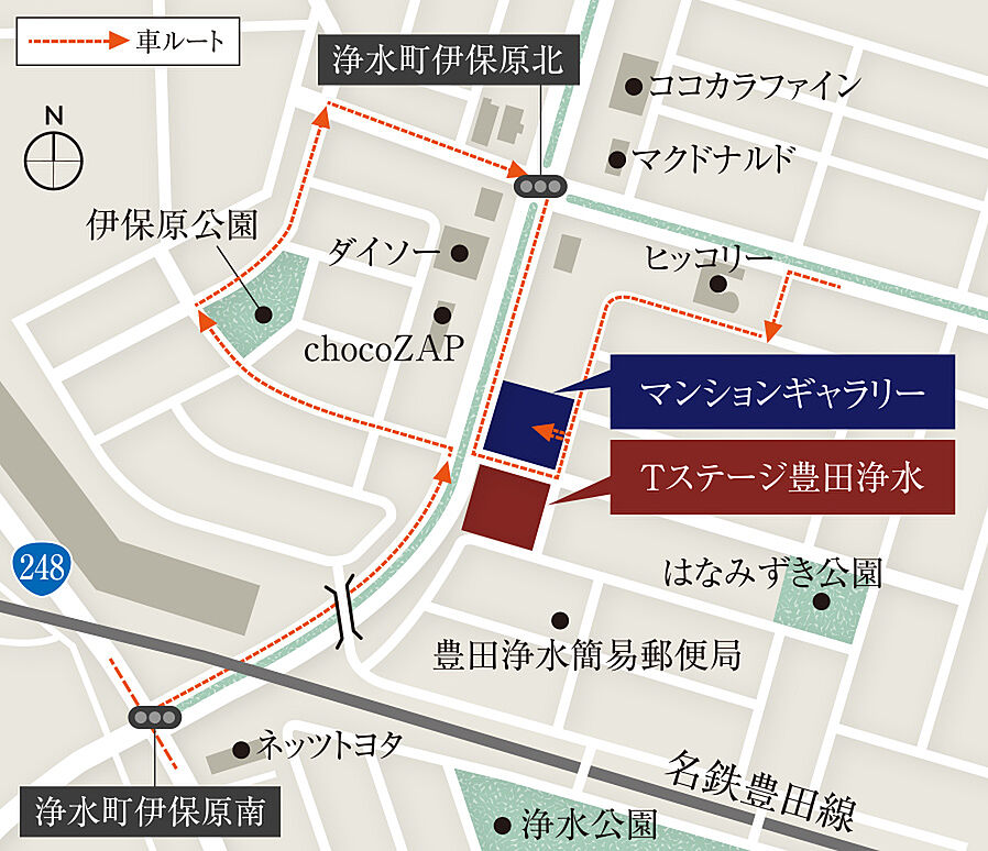 Tステージ豊田浄水：モデルルーム地図