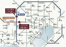 ドーミー ザ・テラス昭島 アクセス図