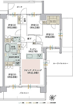 ドーミー ザ・テラス昭島 間取り Fr
