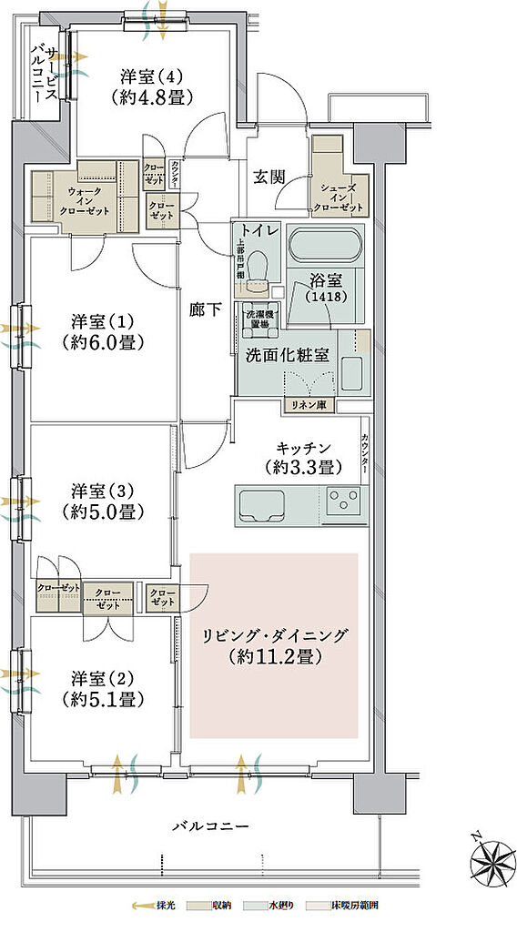 ドーミー ザ・テラス昭島 間取り A