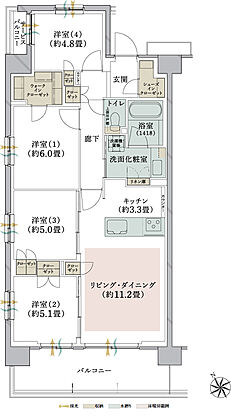 ドーミー ザ・テラス昭島 間取り A