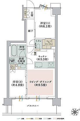 ドーミー ザ・テラス昭島 間取り D1